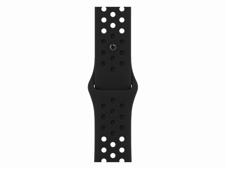 Apple Nike Sportarmband, für Apple Watch 41 mm, schwarz/schwarz