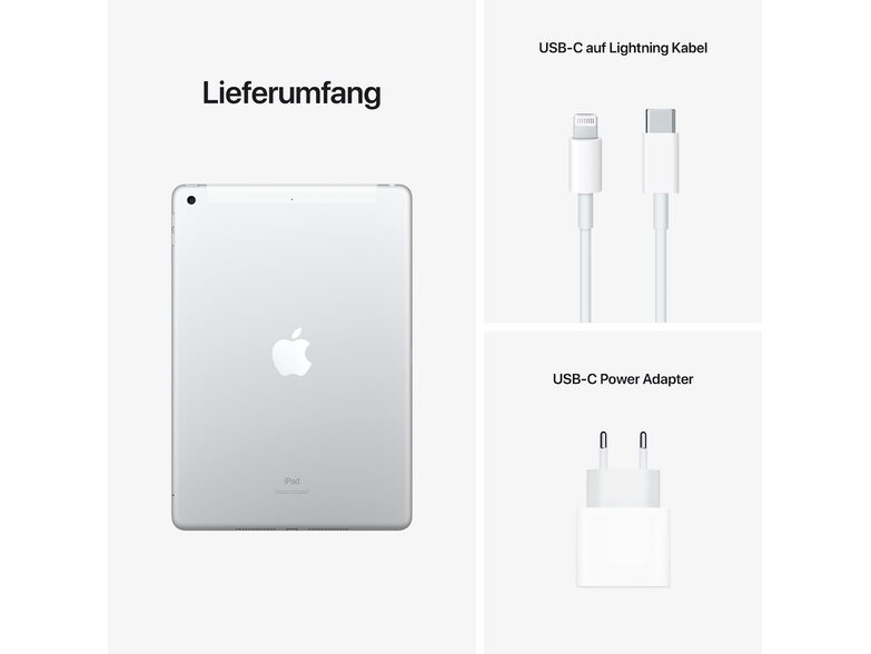Apple iPad (9. Gen.), mit WiFi & Cellular, 256 GB, silber