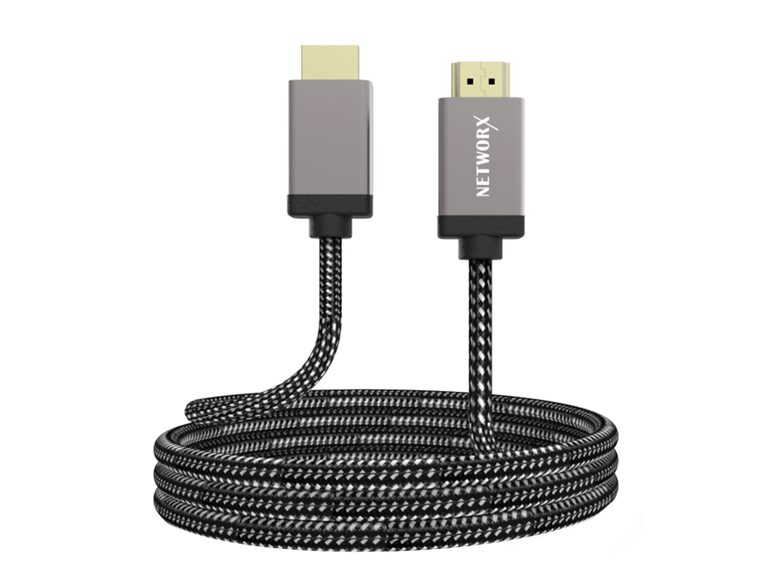 Networx HDMI Datenkabel, HDMI auf HDMI, 1 m, schwarz/weiß
