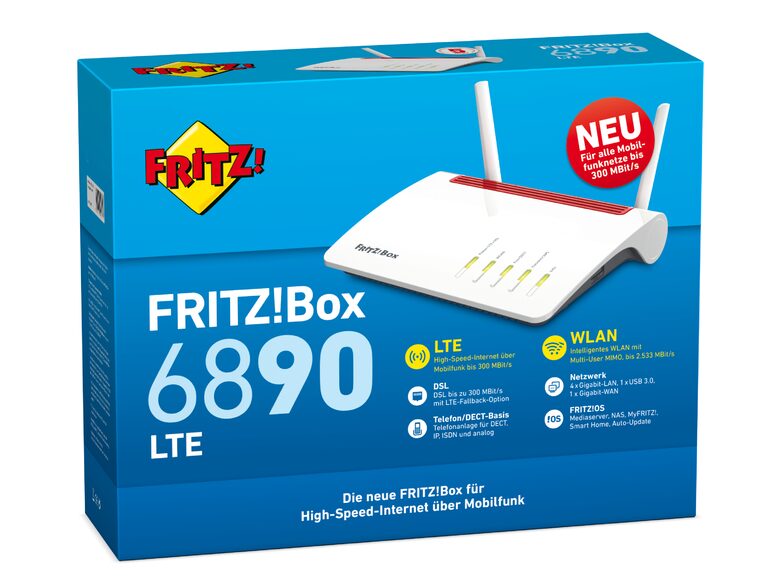 AVM FRITZ!Box 6890 LTE, DSL/VDSL, SIM, Telefon, WLAN