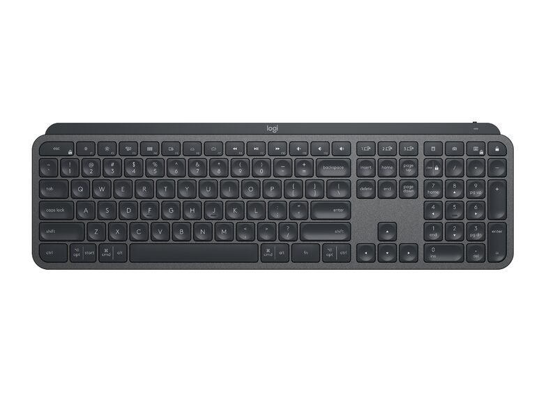 Logitech MX Keys, kabellose Tastatur, Bluetooth, beleuchtete Tasten, Graphit