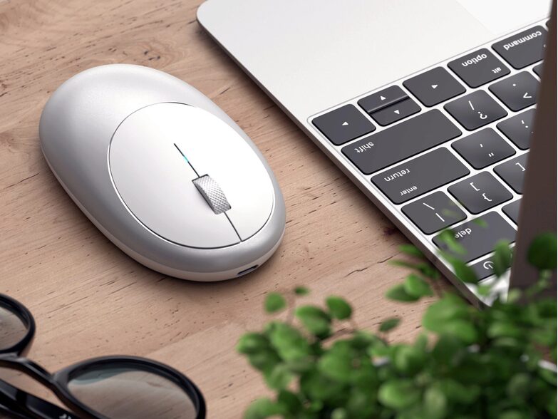 Satechi M1 Bluetooth Mouse kabellose Maus, USB-C Ladeport, silber
