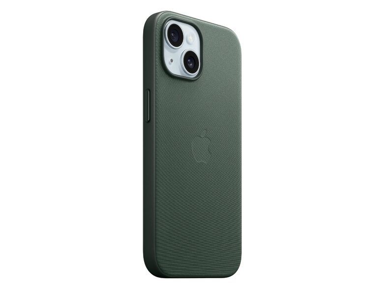 Apple iPhone Feingewebe Case mit MagSafe, für iPhone 15 Plus, immergrün