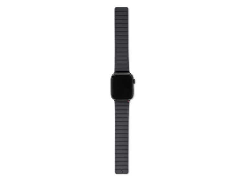 Decoded Silicone Traction Strap Lite, Armband Apple Watch 42/44/45 mm, schwarz