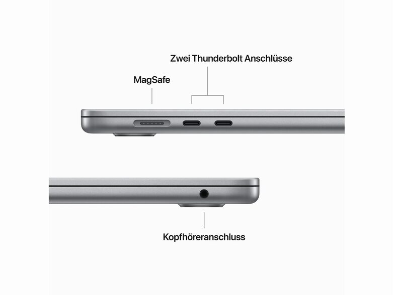 Apple MacBook Air Ret. 15", M2 8C CPU, 16 GB RAM, 512 GB SSD, space grau