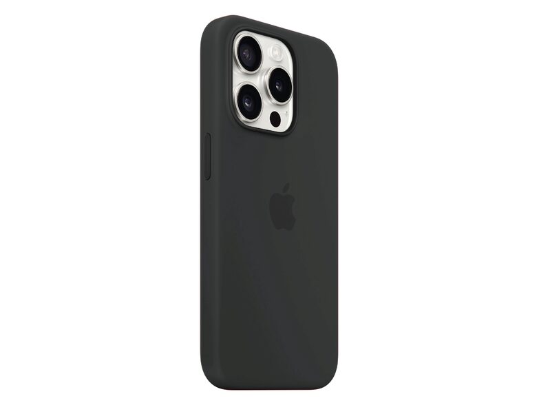 Apple iPhone Silikon Case mit MagSafe, für iPhone 15 Pro Max, schwarz