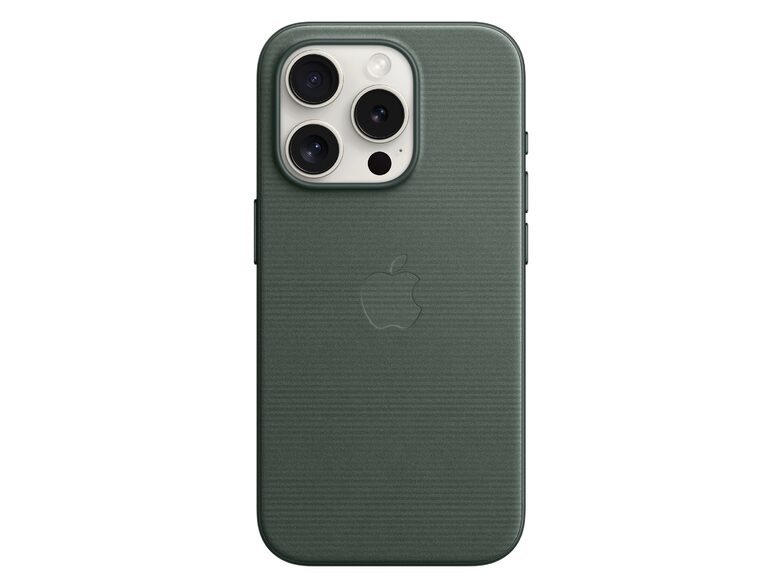 Apple iPhone Feingewebe Case mit MagSafe, für iPhone 15 Pro, immergrün