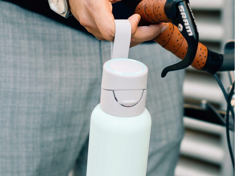 REBO Smart Bottle, smarte Trinkflasche, Atoll Türkis