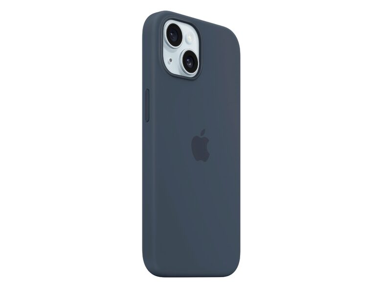 Apple iPhone Silikon Case mit MagSafe, für iPhone 15, sturmblau