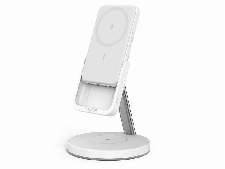 Anker 633 Magnetic Wireless Charger (MagGo), 2-in-1-Ladegerät, 25 W, weiß