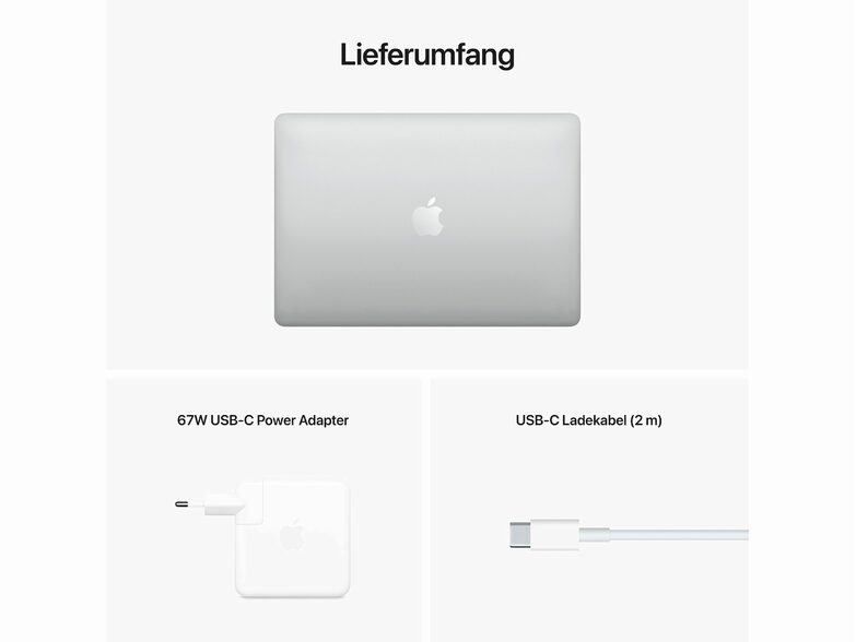 Apple MacBook Pro 13", M2 8-Core CPU, 512 GB SSD, 8 GB RAM, silber