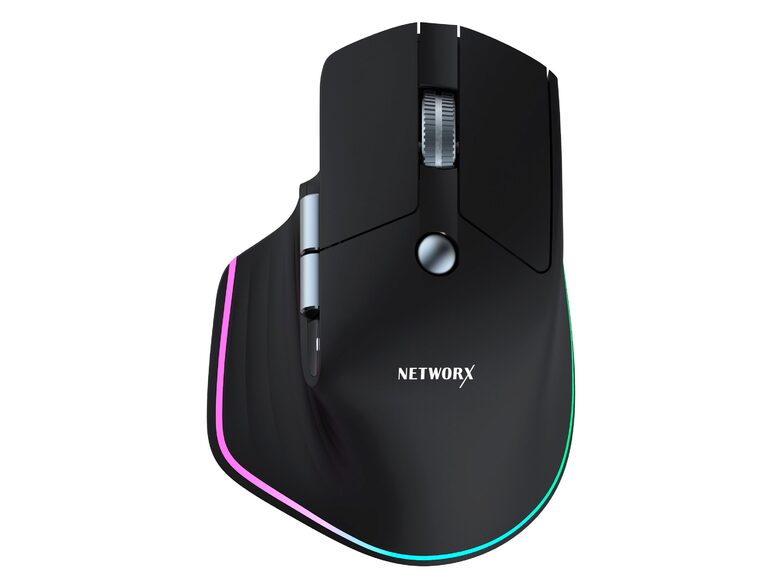 Networx Dual-BT-Maus, Bluetooth/Funk-Maus, Bluetooth 5.0, 6 Tasten, schwarz