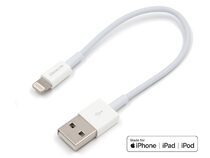 Networx Daten- und Ladekabel, Lightning auf USB, 12 cm, weiß