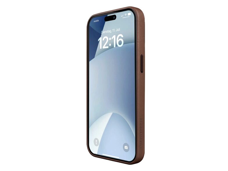 Woodcessories Bio Leather Case, Lederschutzhülle für iPhone 15 Pro Max, braun