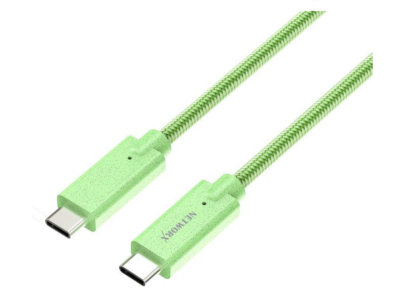 Networx Daten- und Ladekabel, USB-C auf USB-C, 2 m, mint
