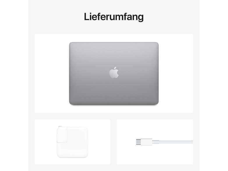 Apple MacBook Air Ret. 13" (2020), M1 8-Core CPU, 8 GB RAM, 512 GB SSD, grau