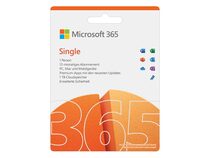 Microsoft Office 365 Single 2021, 1-Jahres-Software-Lizenz, Key Card