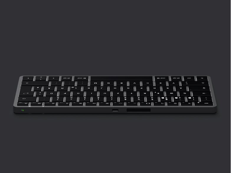 Satechi Slim X1 Bluetooth Backlit Keyboard, Tastatur für mobile Geräte, grau
