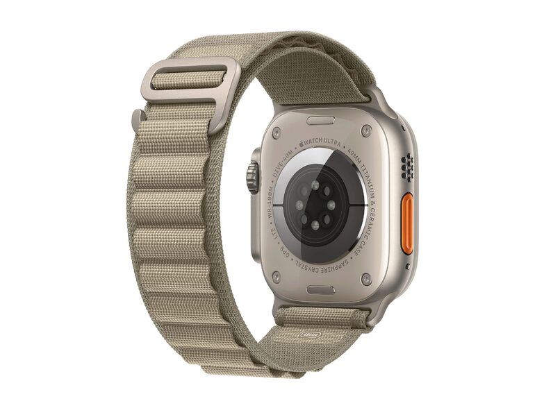 Apple Watch Ultra 2, Cellular, 49 mm, Titangehäuse, Alpine Loop olivgrün, S