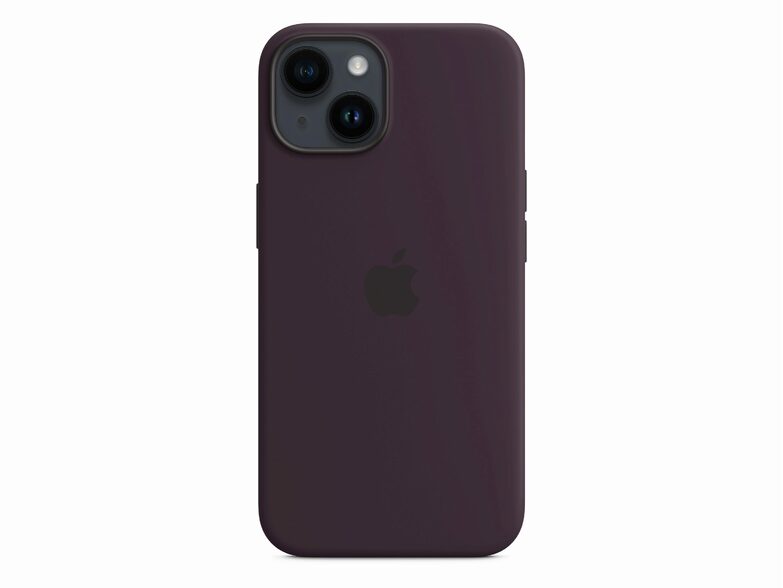 Apple iPhone Silikon Case mit MagSafe, für iPhone 14, holunder