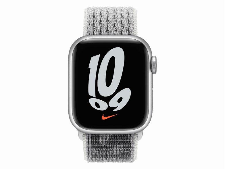 Apple Nike Sport Loop, für Apple Watch 41 mm, Nylon, summit white/schwarz