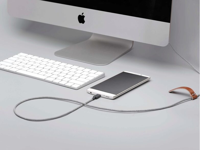 Native Union Belt Cable, Ladekabel, USB auf USB-C, 1,2 m, schwarz/weiß