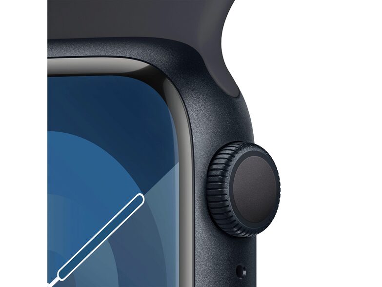 Apple Watch Series 9, 41mm, Aluminium mitternacht, Sportb. mitternacht, M/L