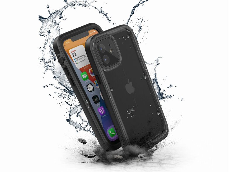 Catalyst Case Total Protection, wasserdichte Schutzhülle für iPhone 12, schwarz
