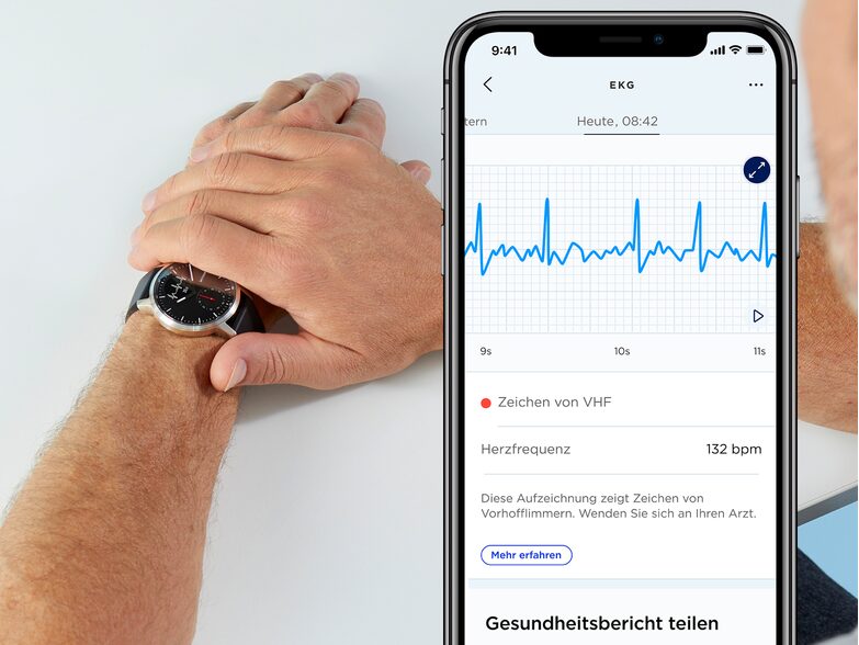 Withings ScanWatch, Hybrid-Smartwatch, 38 mm, schwarz