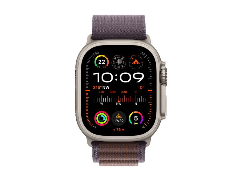 Apple Watch Ultra 2, GPS & Cell., 49 mm, Titangehäuse, Alpine Loop indigo, L