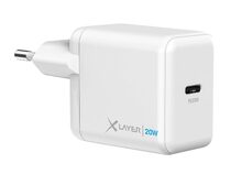 XLayer Ladegerät Single USB-C PD 20W, Ladeadapter für iPhone/iPad, weiß