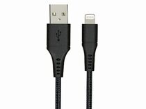 Networx Daten- und Ladekabel, USB-A auf Lightning, 1 m, Stoffmantel