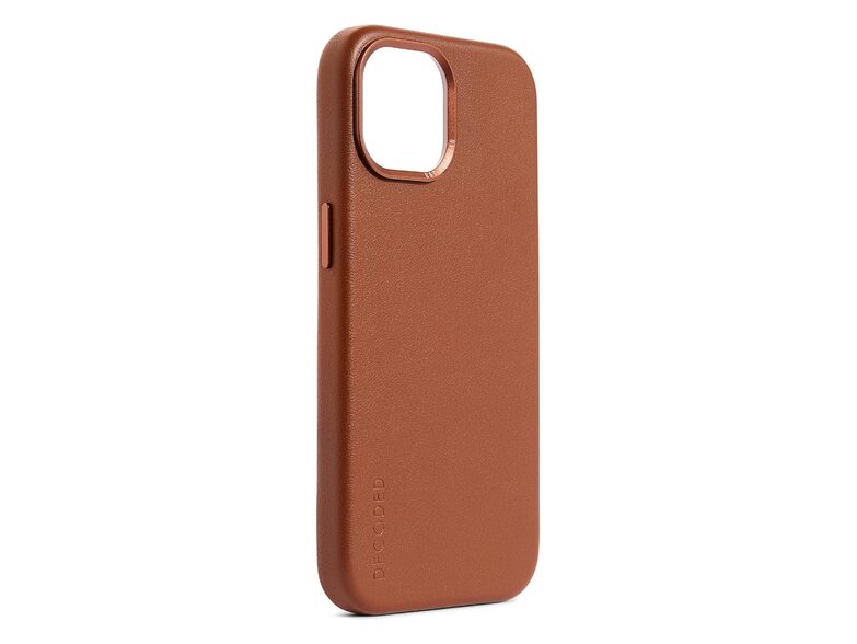 Decoded Back Cover, Leder-Schutzhülle für iPhone 15, MagSafe, braun