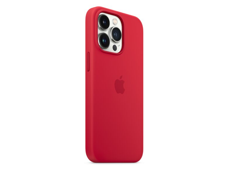 Apple iPhone Silikon Case mit MagSafe, für iPhone 13 Pro, rot