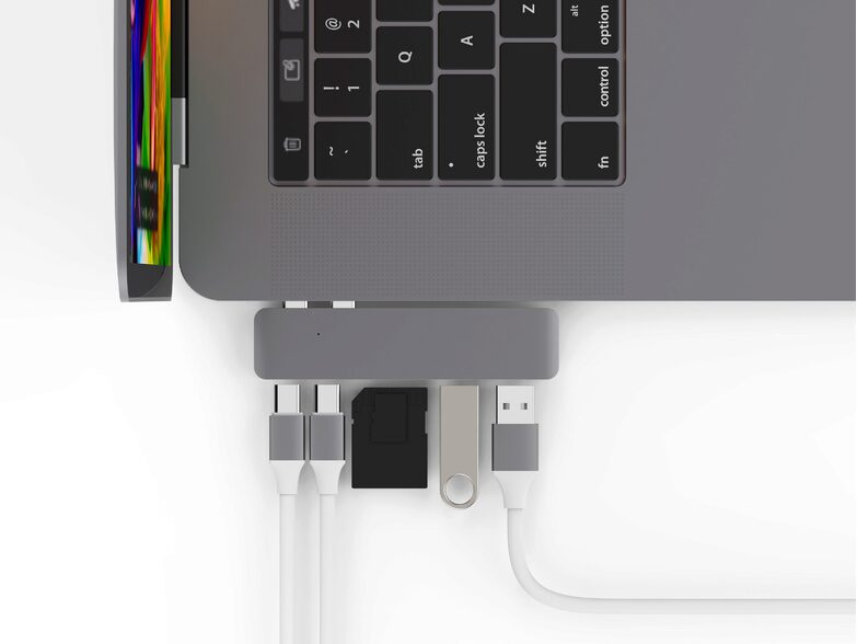 Networx USB-C Multiport-Hub, USB-C, 2 x USB 3.0, micro SD/SD, grau