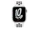 Apple Nike Sportarmband, für Apple Watch 41 mm, summit white/schwarz