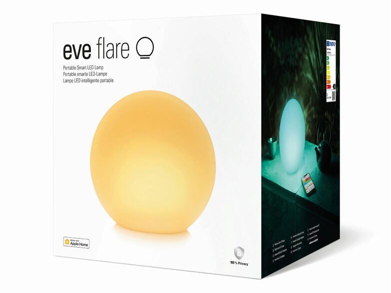 Eve Flare (2023), Tragbare smarte LED-Kugelleuchte, HomeKit, Thread, Bluetooth