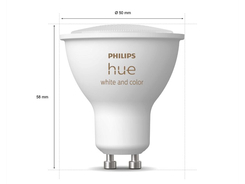 Philips Hue White & Color Ambiance Starter Set GU10, 3x Glühbirne,Bridge,Dimmer
