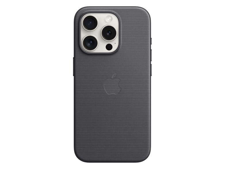 Apple iPhone Feingewebe Case mit MagSafe, für iPhone 15 Pro, schwarz