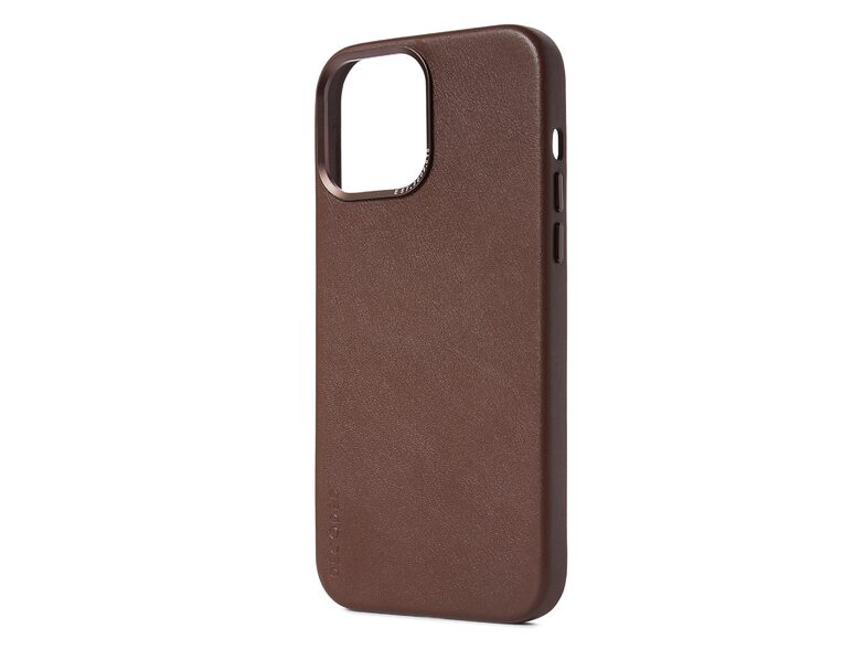 Decoded Back Cover, Leder-Schutzhülle für iPhone 13 Pro Max, mit MagSafe, braun