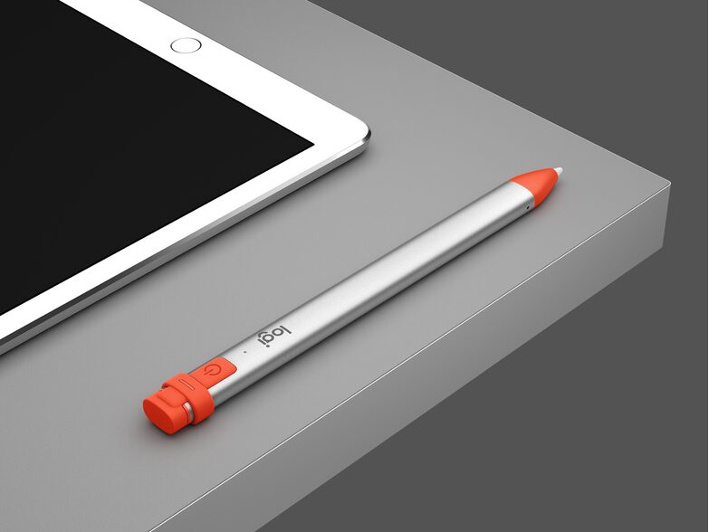 Logitech Crayon, digitaler Eingabestift, für Apple iPad, Bulk-Version, silber