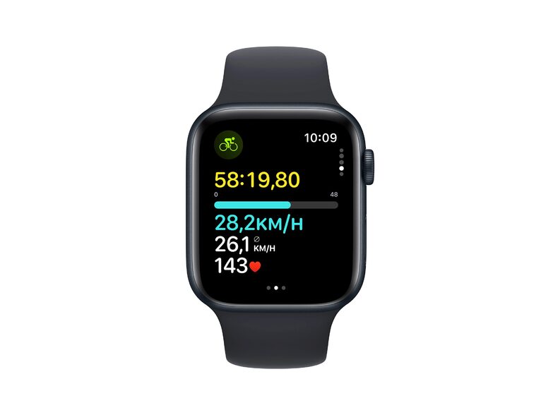 Apple Watch SE (2023), 44 mm, Alu. mitternacht, Sportarmband mitternacht, M/L