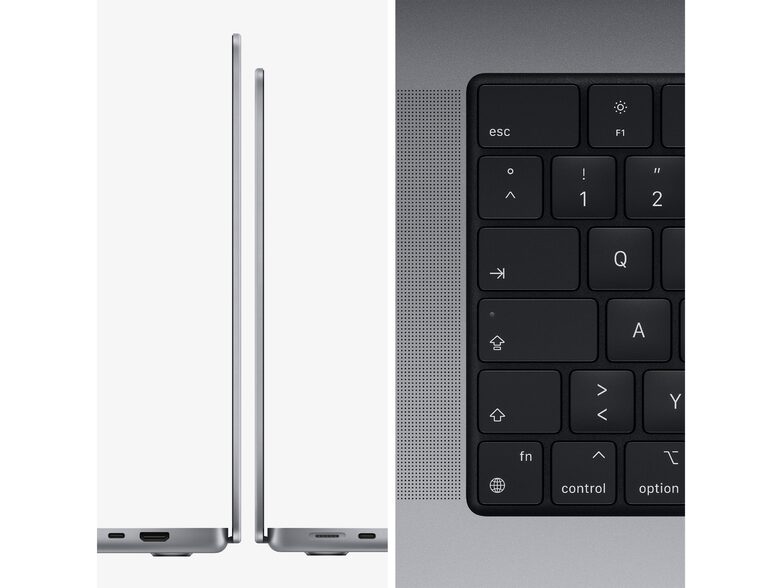 Apple MacBook Pro 14" (2021), M1 Pro 8-Core CPU, 16 GB RAM, 512 GB SSD, grau