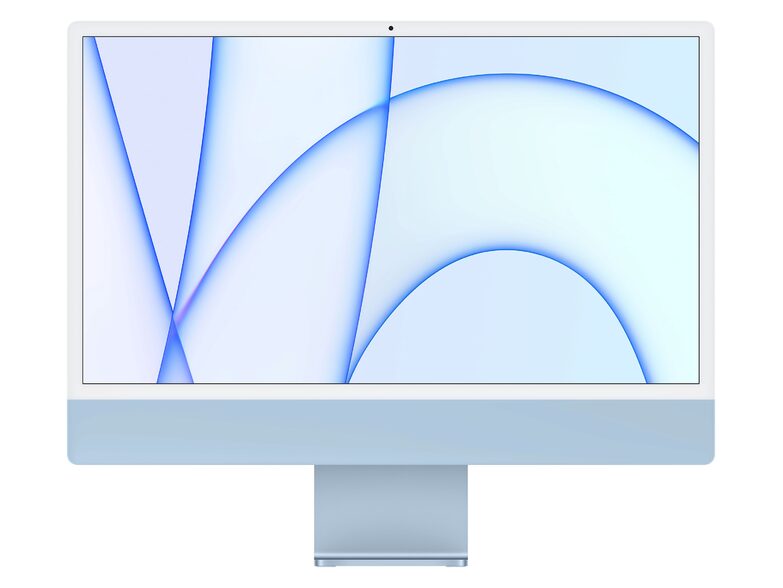 Apple iMac 24", M1 8-Core CPU, 8-Core GPU, 16 GB RAM, 512 GB SSD, TouchID, blau