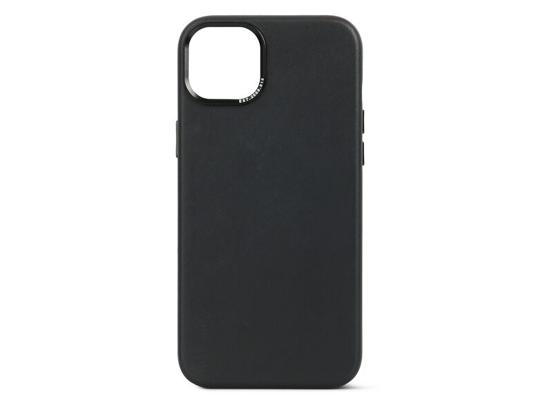 Decoded Back Cover, Leder-Schutzhülle für iPhone 15, MagSafe, schwarz