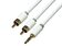 Networx Audio-Kabel Klinke/2x Cinch, 2 Meter, weiß
