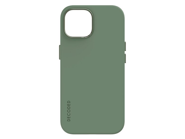 Decoded Silicone Back Cover, Schutzhülle für iPhone 15, MagSafe, salbeigrün