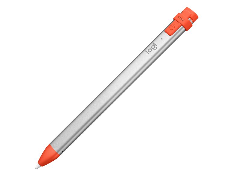 Logitech Crayon, digitaler Eingabestift, für Apple iPad, Bulk-Version, silber
