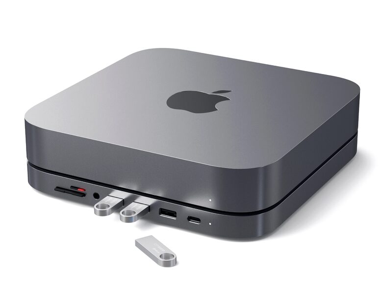 Satechi Aluminium Stand & Hub, für Mac mini, USB-C/USB-A/SD, spacegrau