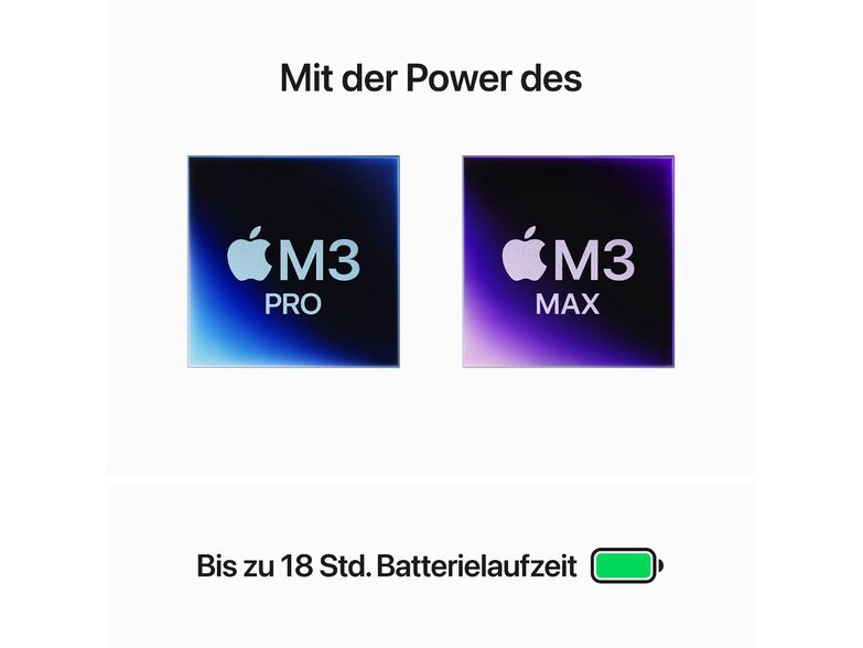 Apple MacBook Pro 14", M3 Max 16C CPU, 2 TB SSD, 64 GB RAM, spanisch, silber